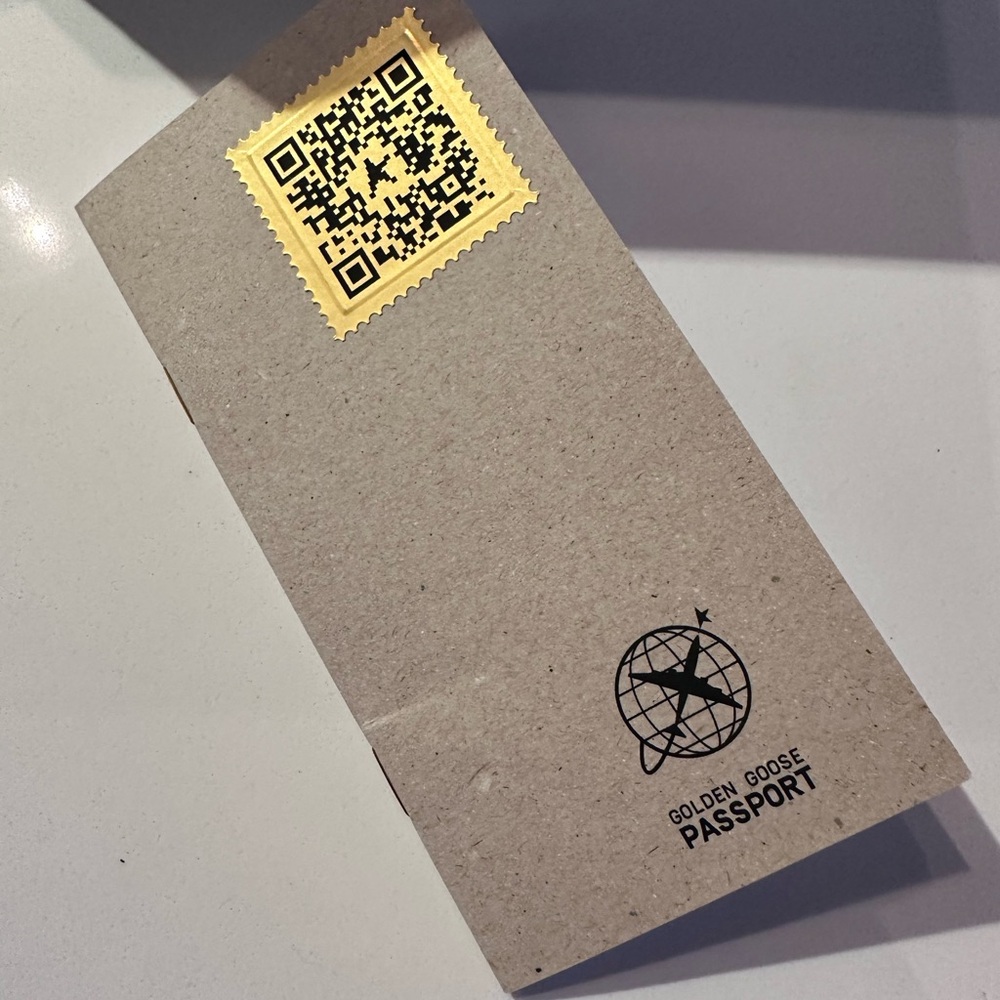 Golden Goose Passport Holder with Gold QR Code - Picture 9 of 15